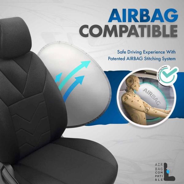 Auto Sitzbezug Set Universal Vorne und Hinten Komfortabel Komplett Set